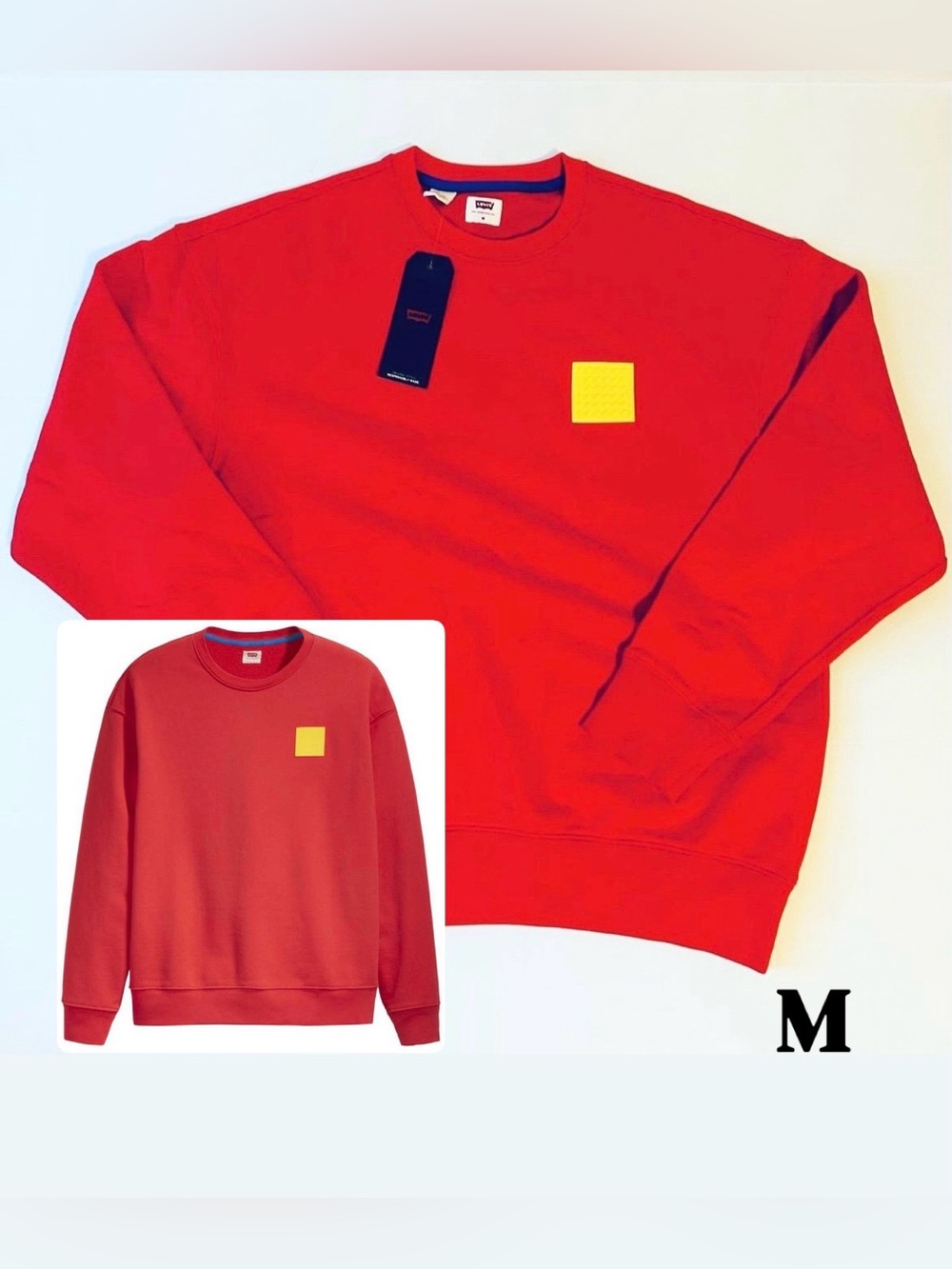 LEGO X Levi’s Relaxed Red Crewneck Sweatshirt Men’s Size M